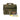 Olive nylon big bag with top handle, front zip pockets, carabiner clip
