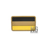 Rectangular Velcro patch with stitched border; flag in dark gray, tan, and yellow tones.