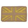 3D UK Velcro patch, desert tan with yellow cross and stripes, 8x5cm