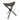 3-leg folding stool with dark fabric seat and black folding legs