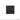 Black square fabric patch with stitched edges