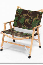 MG Military & Outdoor Wooden Foldable Camping Chair With Pocket Woodland (7103484428472)