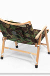 MG Military & Outdoor Wooden Foldable Camping Chair With Pocket Woodland (7103484428472)