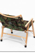 MG Military & Outdoor Wooden Foldable Camping Chair With Pocket Woodland (7103484428472)