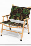 MG Military & Outdoor Wooden Foldable Camping Chair With Pocket Woodland (7103484428472)
