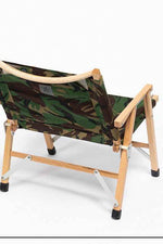 MG Military & Outdoor Wooden Foldable Camping Chair With Pocket Woodland (7103484428472)