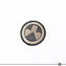 Magpul logo patch, black-and-tan circular embroidered emblem with stitched border