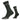 Olive merino mid socks with grey logo at ankle, crew cuff