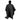 Black hooded poncho with front pouch and loose sleeves