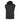 Black sleeveless hoodie vest with full-zip front and attached hood, drawstring hem pockets.
