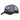 Grey trucker cap with black brim, front Pentagon patch, mesh sides.