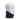 Navy blue neck gaiter on head mannequin, fleece tube with small logo patch.