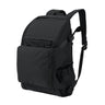 25L tactical backpack in black with front zip pocket and padded adjustable shoulder strap