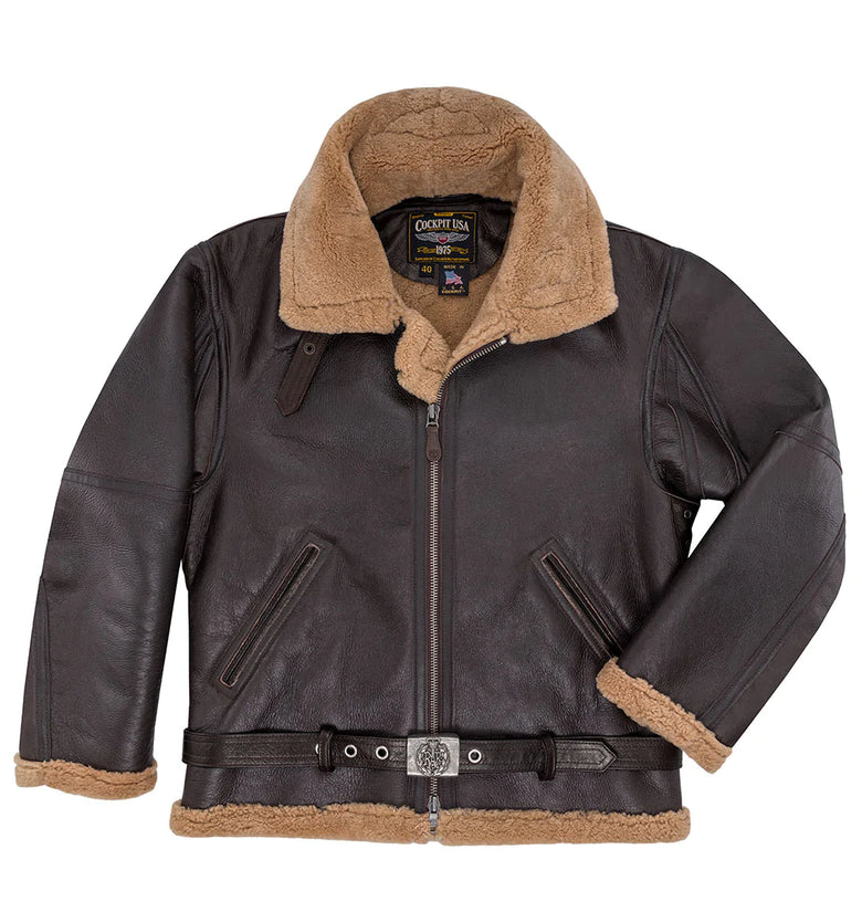 Cockpit USA RAF Fighter Weight Sheepskin Bomber Jacket Hong Kong MG Trading Limited