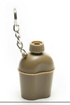 Retro Motif US Army M-1910 Water Pot Style LED Keychain Tan