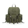 RTB mini ALICE backpack, olive-green nylon with front flap, two side pockets, and buckles