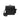 Black military camera bag with flap top, front buckle, and adjustable shoulder strap