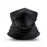 All-weather neck scarf in dark gray, textured draped cowl