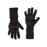 Black action gloves with long cuff and textured knuckle and palm padding