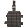 Black MOLLE drop-leg base with top mounting strap and front grid webbing.