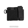 Black MOLLE admin pouch with front pocket and side strap loops