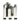 Silver stainless steel flask set with flip-top spouts and screw caps, 8/5/4 oz