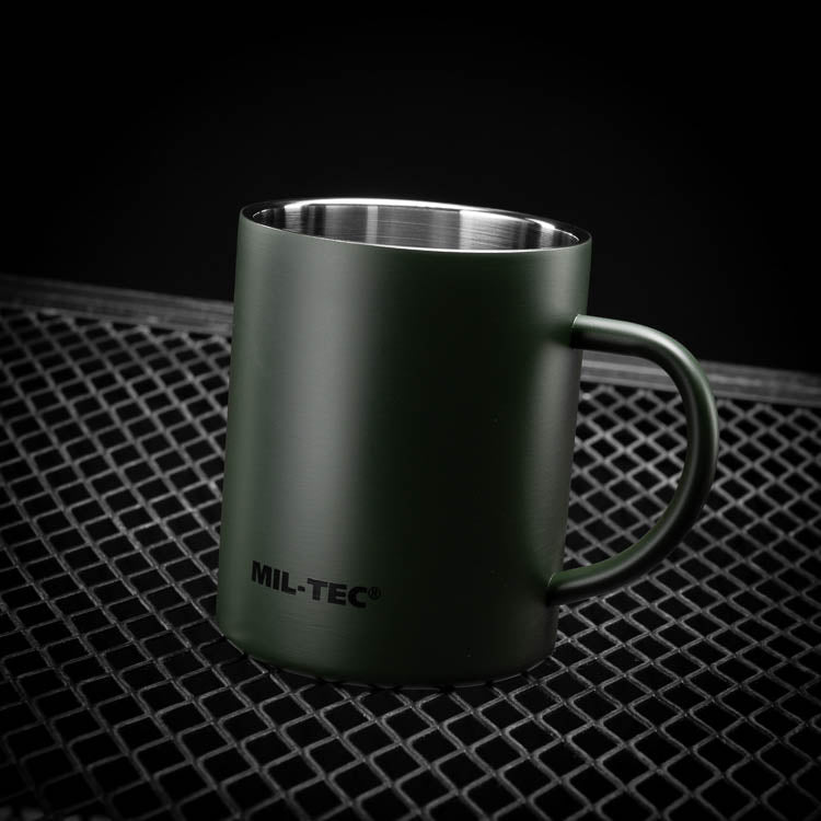 Mil-Tec Stainless Steel Camping Mug - Stainless Steel