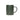 Insulated stainless steel mug in olive drab, centered front view with curved handle.