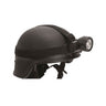 Black helmet-style headlight mount with small round LED light
