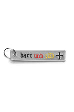 Sturm Hart Und Zah Embroidered Key Ring Grey