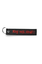 Sturm Klagt Nicht Kampft Embroidered Key Ring Black