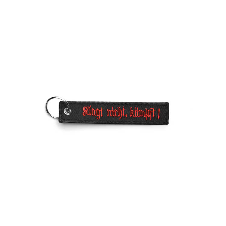 Sturm Klagt Nicht Kampft Embroidered Key Ring Black