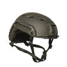 Sturm US Army paratrooper helmet with rail, olive drab shell and chin strap