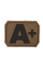 Sturm PVC 3D Blood Type Patch Dark Coyote / A+