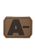 Sturm PVC 3D Blood Type Patch Dark Coyote / A-