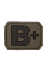 Sturm PVC 3D Blood Type Patch Olive Drab / B+