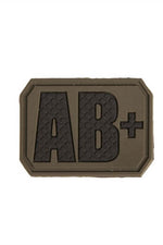 Sturm PVC 3D Blood Type Patch Olive Drab / AB+