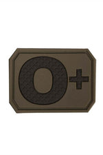 Sturm PVC 3D Blood Type Patch Olive Drab / O+