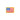 Woven US flag nationality badge with yellow border, blue canton left