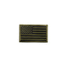 Woven nationality badge in olive tones with stripes and star field on the upper right.