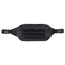 Black MOLLE fanny pack with zippered front panel and adjustable waist strap