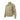 Tan bomber jacket with front zipper, angled pocket seam, and ribbed cuffs