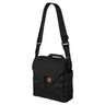 Bushcraft haversack shoulder bag in black with adjustable straps and front flap pocket