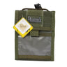 Foliage green passport and ID carrier with Velcro flap and clear ID window