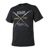 Black crew-neck cotton T-shirt with Polish Multitool front graphic