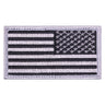 US Army Embroidered American Flag Patch Reverse Silver/Black