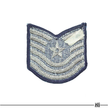 US Army Air Force Master Technical Sergeant Rank Patch Silver/Blue Silver/Blue