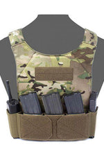 Warrior Assault Covert Plate Carrier Mk1 With Triple Hoop & Loop Magazine Pouch Olive Drab