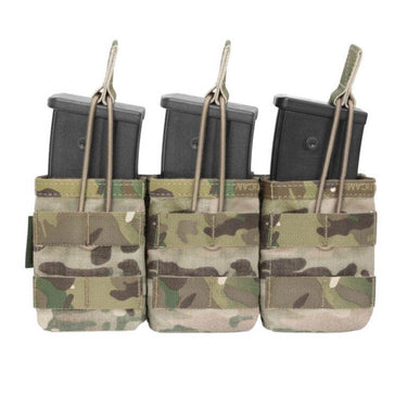 Warrior Assault Triple Open G36 Magazine/Bungee Retention Pouch Multicam