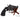 Denix revolver pistol replica with black metal frame and brown wooden grip, side view